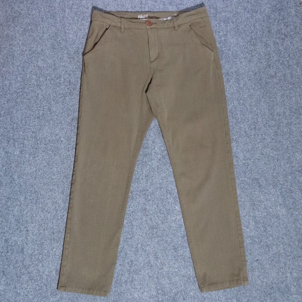 Mugsy Olives Chino Commuter Pants Men's 34x31 Stretch Olive Green Twill Straight